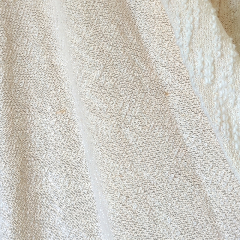 Free People In The Loop Boho Draped Open Front Knit Cardigan Sweater Cream XS - Picture 6 of 12